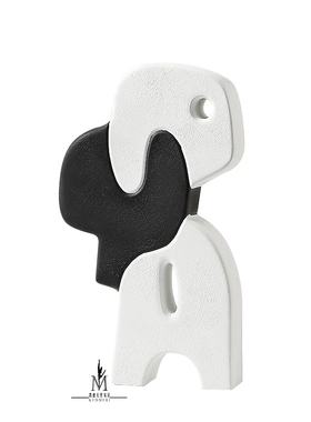 北欧抽象几何样板房树脂装饰品