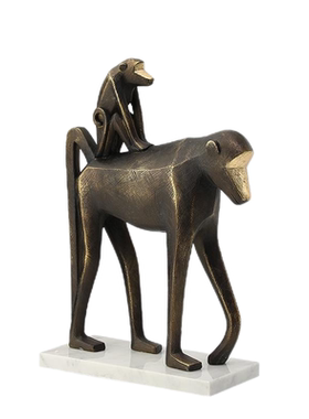 现代简约创意手工陶瓷动物摆件