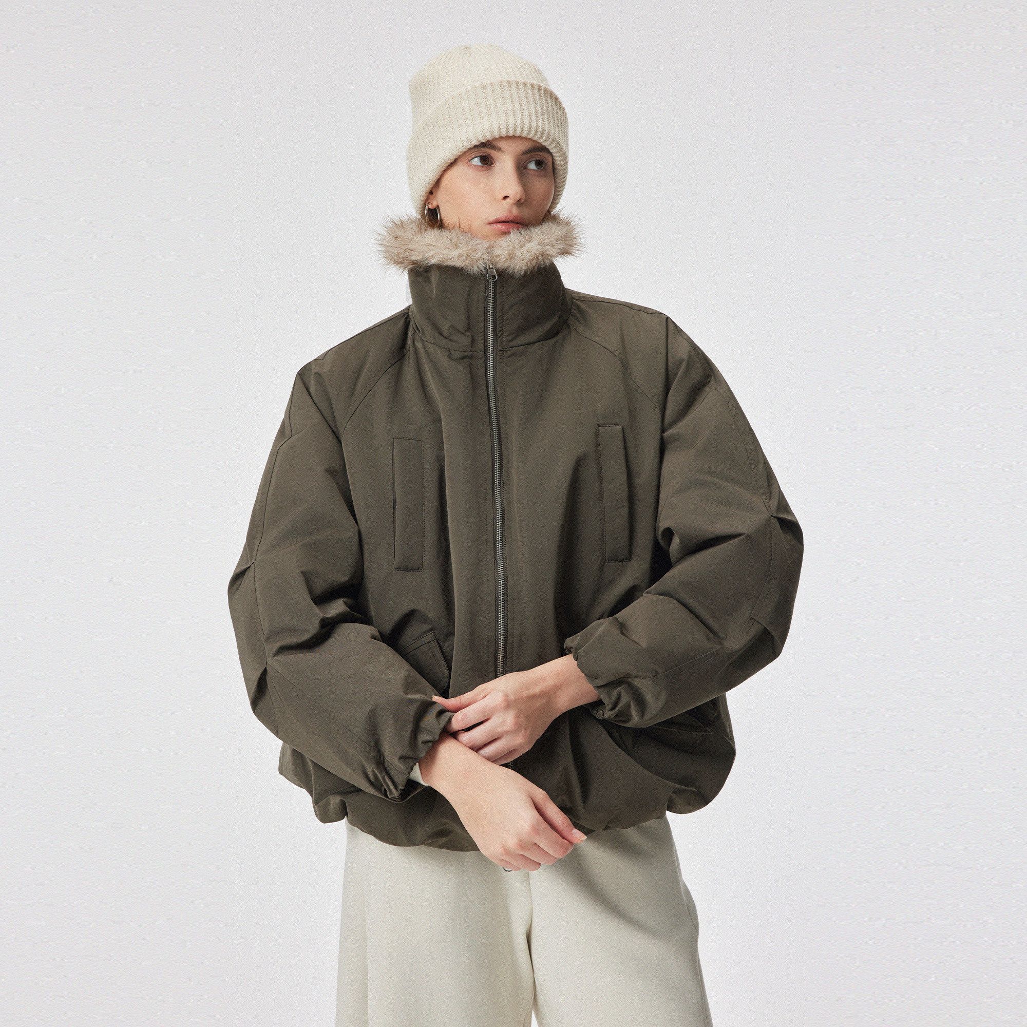 BODYDREAM座山雕外套 无性别派克服立领羽绒服环保皮草保暖夹克,淘宝优惠券,粉丝福利购,淘宝优惠卷