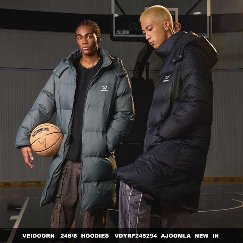 维动凌霜长款羽绒服男冬季新款运动休闲保暖防寒加厚宽松连帽外套