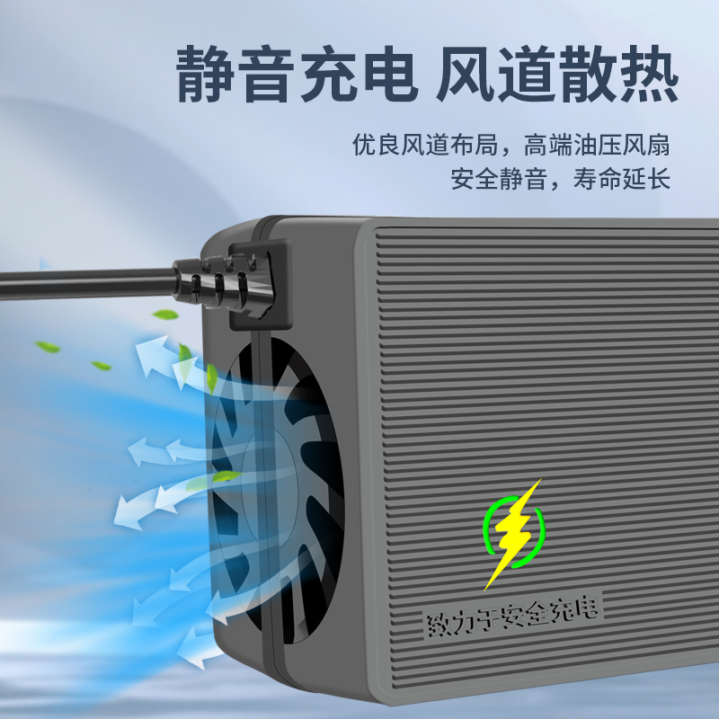 自动断电电动车电瓶快速充电器48V12AH60V20AH72爱玛台铃三轮 - 图2