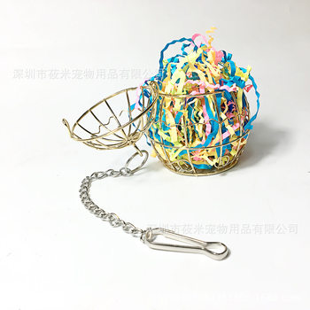 Parrot toy bird toy chewing toy rabbit feeding toy fruit basket feeding toy brushed toy 60g