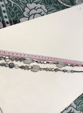 长款项链天然白水晶野生珍珠亮黑时尚长款项链半宝石 只有一件