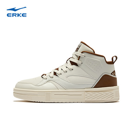 星球熊猫鸿星尔克高帮板鞋男鞋冬