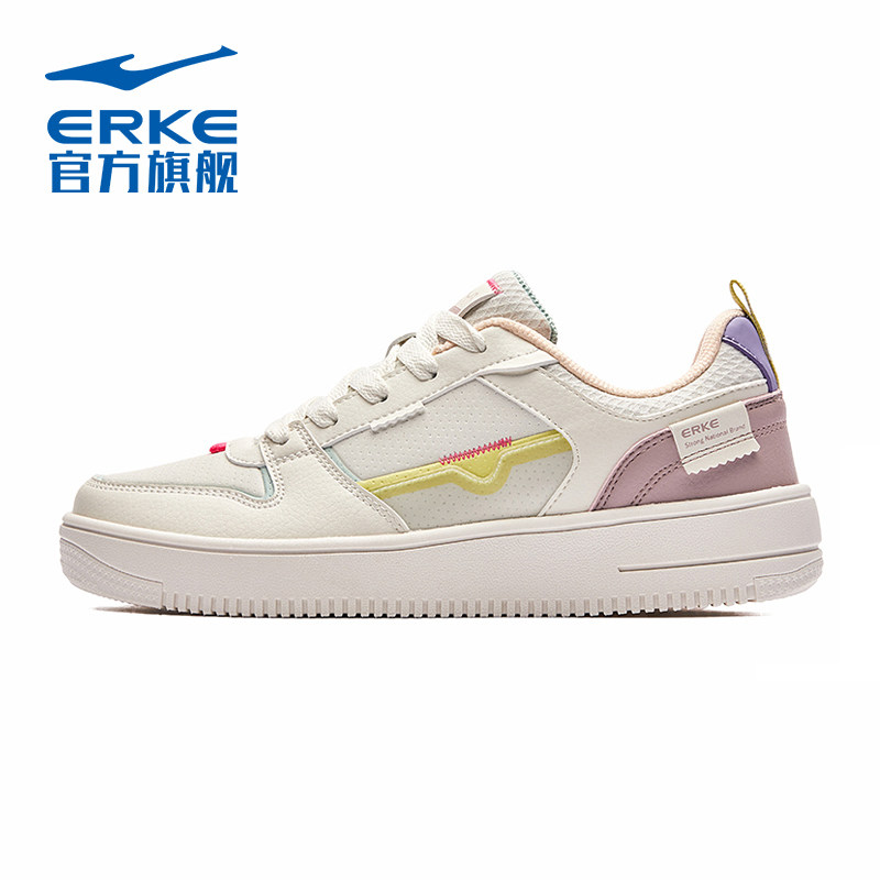 铃兰鸿星尔克厚底小白鞋秋季女鞋 鸿星尔克板鞋