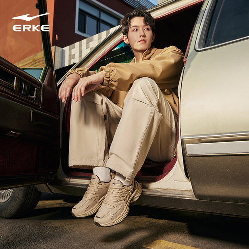 鸿星尔克鱼刺2男鞋运动鞋秋冬新款休闲鞋轻便百搭男鞋增高老爹鞋 - 图2