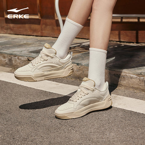 鸿星尔克鞋子面包鞋女鞋板鞋冬季新款巴适厚底复古休闲鞋潮运动鞋 - 图2