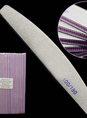 Professional Half Moon Nail file 100/180 Sandpaper lime a on