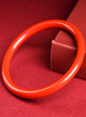 高含量朱砂手镯女款本命年叮当镯子紫金砂帝王砂首饰品本命年礼物