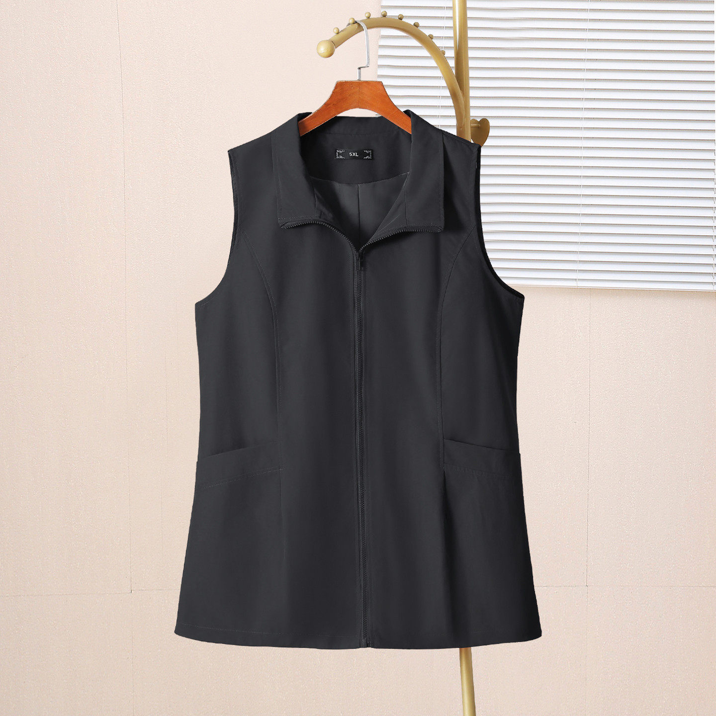 300斤胖mm无袖马甲外套女秋季大码女装洋气翻领工装马夹显瘦上衣,淘宝优惠券,粉丝福利购,淘宝优惠卷