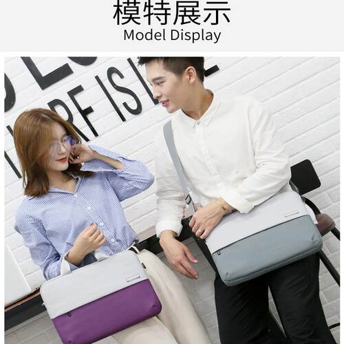 新款笔记本手提电脑包适用苹果macbook air14男女华为matebook联想小新13华硕pro15.6戴尔16寸公文包 - 图2