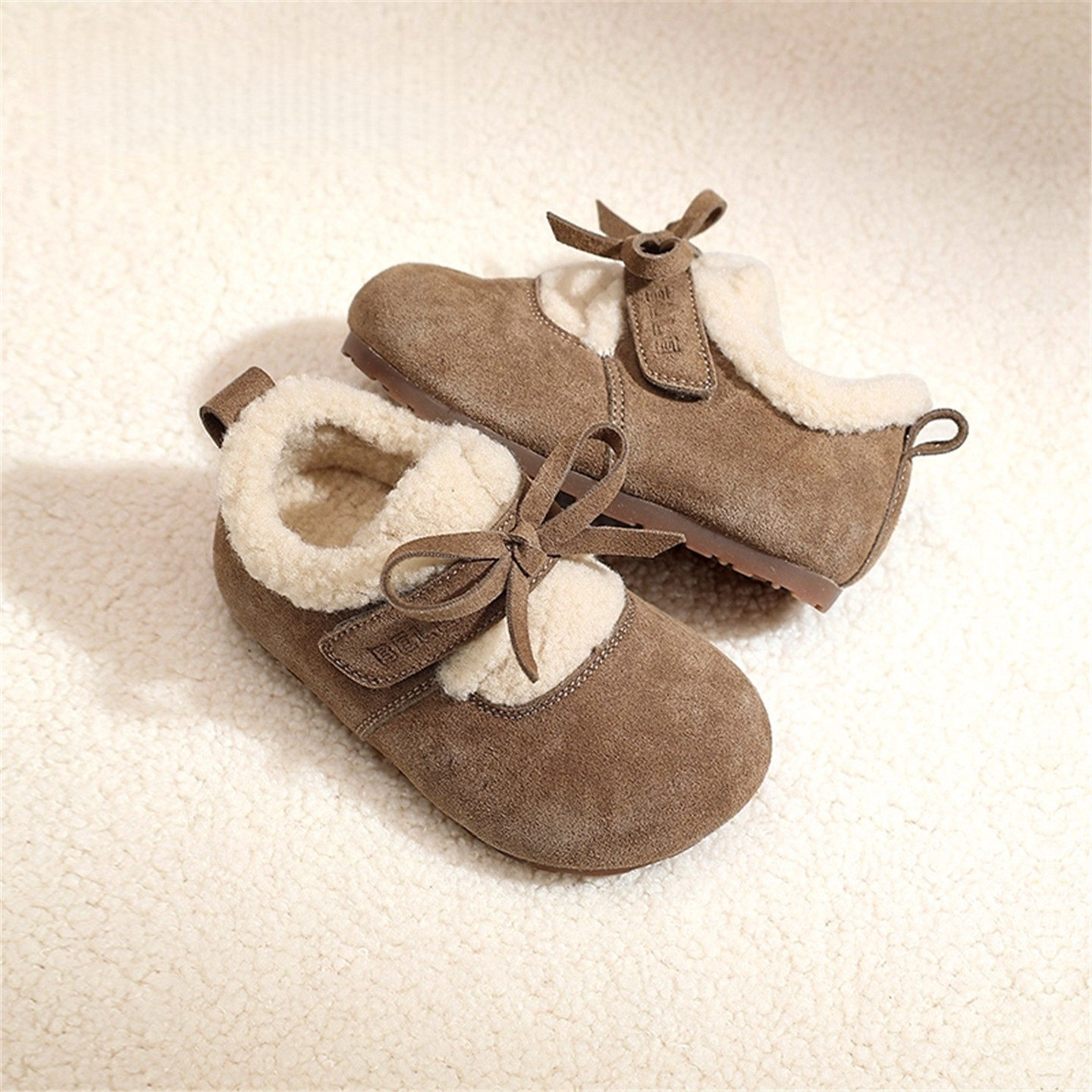 真皮软底女童2025新款秋冬女宝加绒洋气棉鞋百搭勃肯鞋小公主鞋子,淘宝优惠券,粉丝福利购,淘宝优惠卷