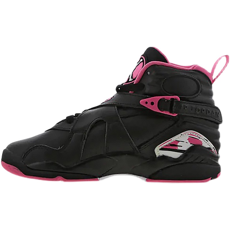 Air Jordan 8 GS AJ8黑粉高帮女子/大童复古休闲篮球鞋580528-006-图0