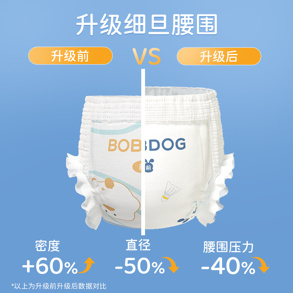巴布豆官方旗舰店超柔拉拉裤婴儿超薄透气尿不湿夏季薄学步裤xxl