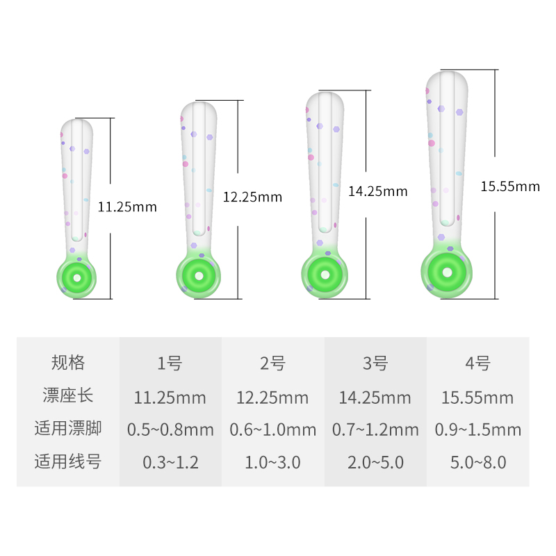 多功能漂座散装硅胶通用特级浮漂滑动透明不伤线防缠渔具竞技配件-图0