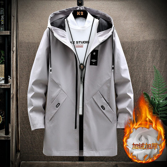 Trendy autumn and winter jacket with velvet thickened windbreaker