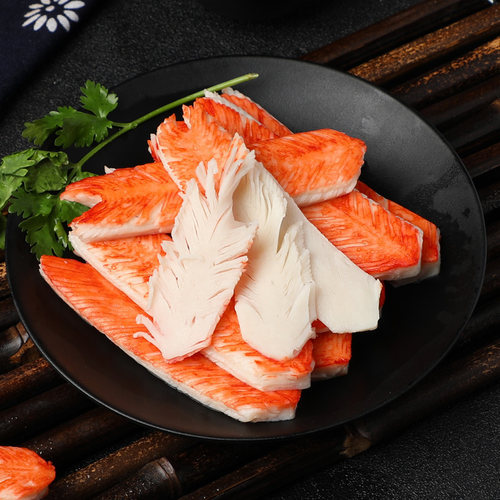 蟹柳棒火锅专用V型蟹肉蟹棒冷冻低脂海底捞日式寿司蟹棒刺身商用 - 图1