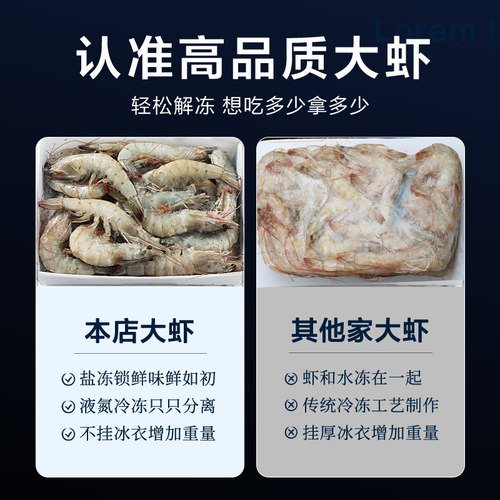 2030厄瓜多尔白虾大虾鲜活速冻特大生鲜海鲜水产鲜活冰冻虾基围虾 - 图1