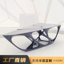 Nordic creative GRP Zaha hollowed-out tea table Alien tree root tea table Modern Alien triangle Design talks table