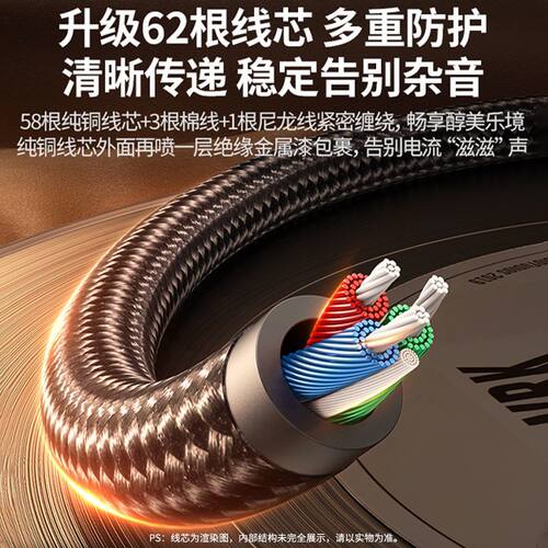 绿联aux音频线车用载公对公电脑通用耳机双头汽车手机对接头戴式耳机/音乐音响箱3.5mm两头连接数据线aus插头 - 图1