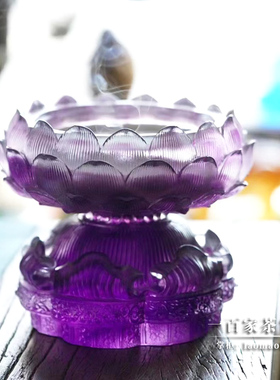 琉璃香炉梁明毓净透明丽古法脱蜡
