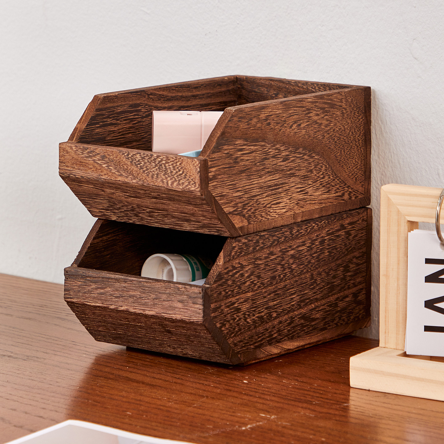 实木桌面收纳盒通用置物盒办公收纳整理复古首饰钥匙杂物茶叶盒,淘宝优惠券,粉丝福利购,淘宝优惠卷