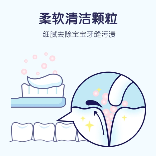 Японская детская зубная паста для раннего возраста, защита от кариеса, 1 лет