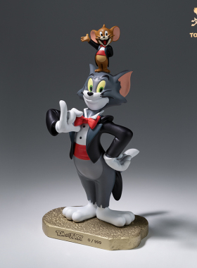 铜师傅铜卡通猫和老鼠摆件工艺品