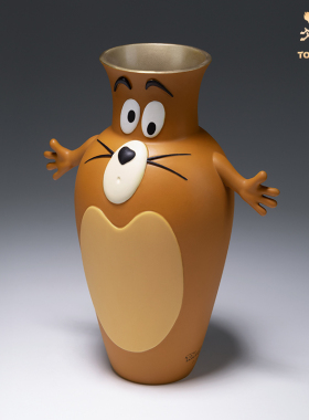 铜师傅 正版授权《猫和老鼠》之杰利鼠花瓶 限量手办 客厅铜摆件