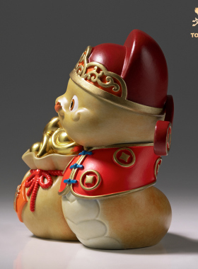 现货铜师傅《金蛇衔财》客厅办公室桌面铜摆件 装饰品 蛇年吉祥物