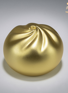 铜师傅中式包子摆件办公室装饰品