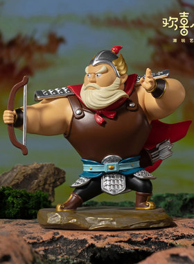 欢喜小将卡通五虎摆件装饰品关羽
