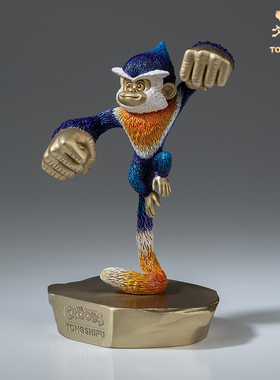 铜师傅 正版授权《疯狂原始人》之拳击猴 限量手办 卡通摆件 礼品