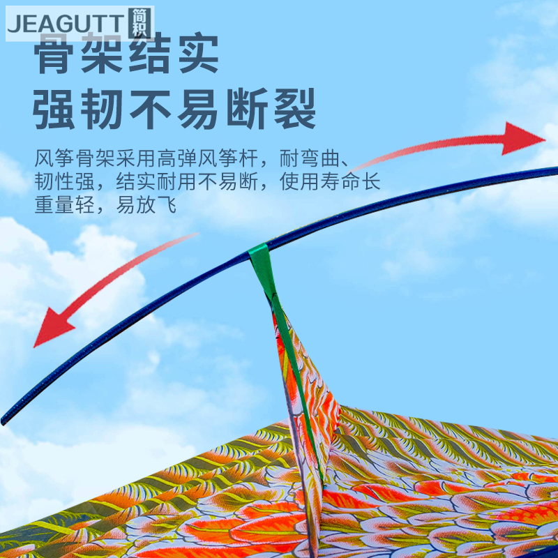 潍坊老鹰风筝大人专用网红2024年新款式儿童微风易飞超巨大型高档 - 图0