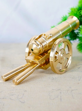 要是黄铜小光炮摆件模型