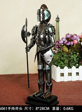 金属武士铁艺欧式风餐厅装饰摆件