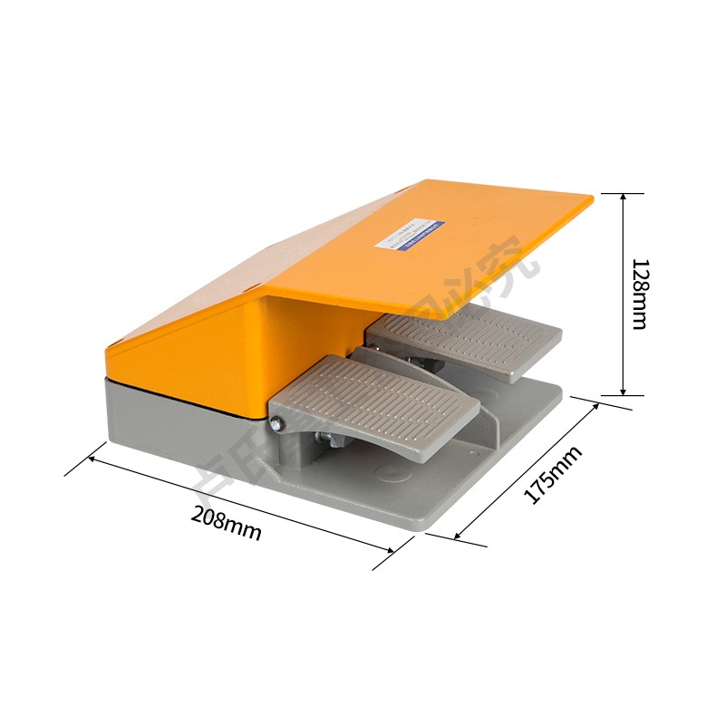 剪板机折弯机脚踏开关插头脚踩带线带防护罩上下双踏板数控系统刀-图2