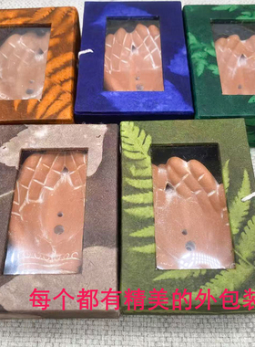 藏香香插香托陶瓷浅红色尼泊尔手工香座莲花手型线香线香摆件冥想