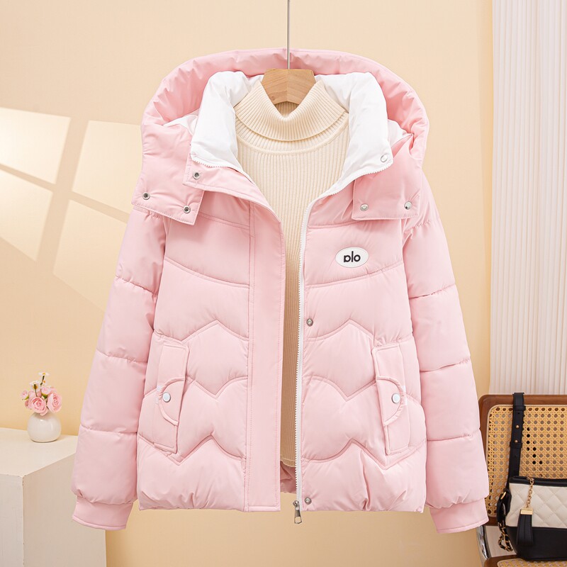 羽绒棉服女冬季2025新款洋气巨好看加厚夹棉衣棉袄子保暖连帽外套 - 图2
