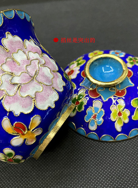 盖碗茶具3/4寸中国风北京景泰蓝
