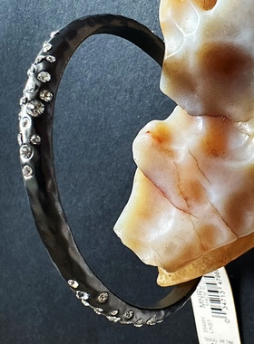 大品牌简洁低奢设计感窄边镶嵌手镯【欧美品牌孤品独件满百包邮】