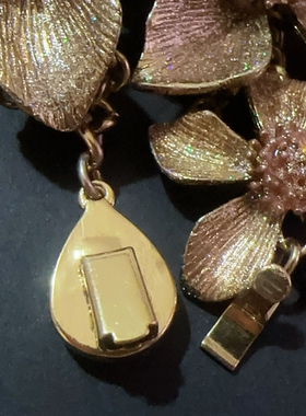 金色紫金花夸张手链小众设计感复古孤品设计师手作