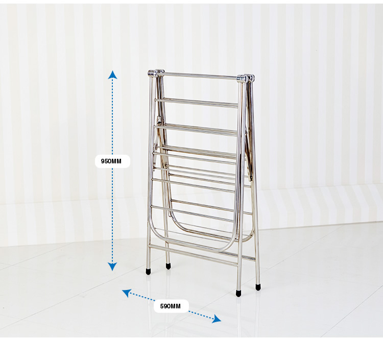 深圳好太太晾衣架落地折叠晾衣架D-2006不锈钢晒衣架晒被架-图2