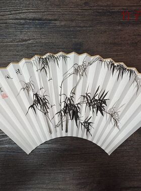 特价包邮古风纯手绘花鸟宣纸洒金扇面7-10寸反面空白可配文玩折扇