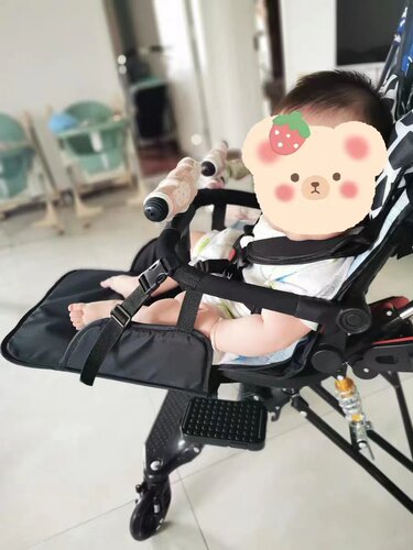 溜娃婴儿车雨棚防尘防风罩宝宝推车伞车防雨罩保暖罩延长脚托板配 - 图0