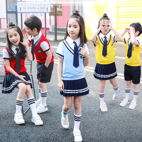 幼儿园园服套装小学生校服夏季毕业拍照老师教师工作服班服英伦风