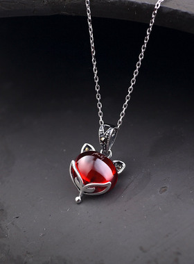 纯银复古挂件项链吊坠