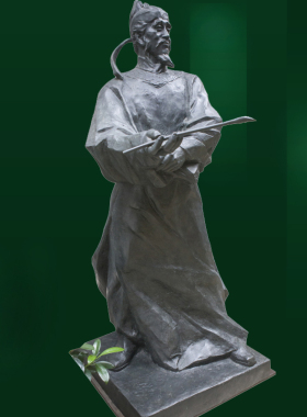 唐代绘画大师文化玻璃钢仿铜