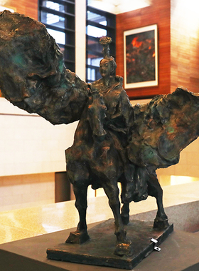 彭德怀人物雕塑玻璃钢仿铜文化