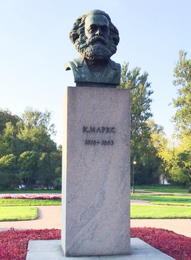 校园文化马克思想家名人头像城市户外主题公园广场玻璃钢人物雕塑